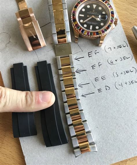 rolex oysterflex bracelet adjustment|rolex oysterflex strap size chart.